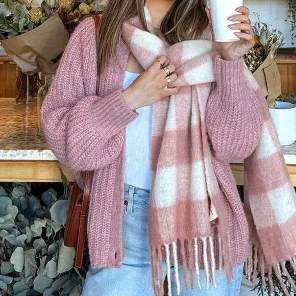 Sezane Pink Women's Cardigan Sweater - Picture 2 of 15